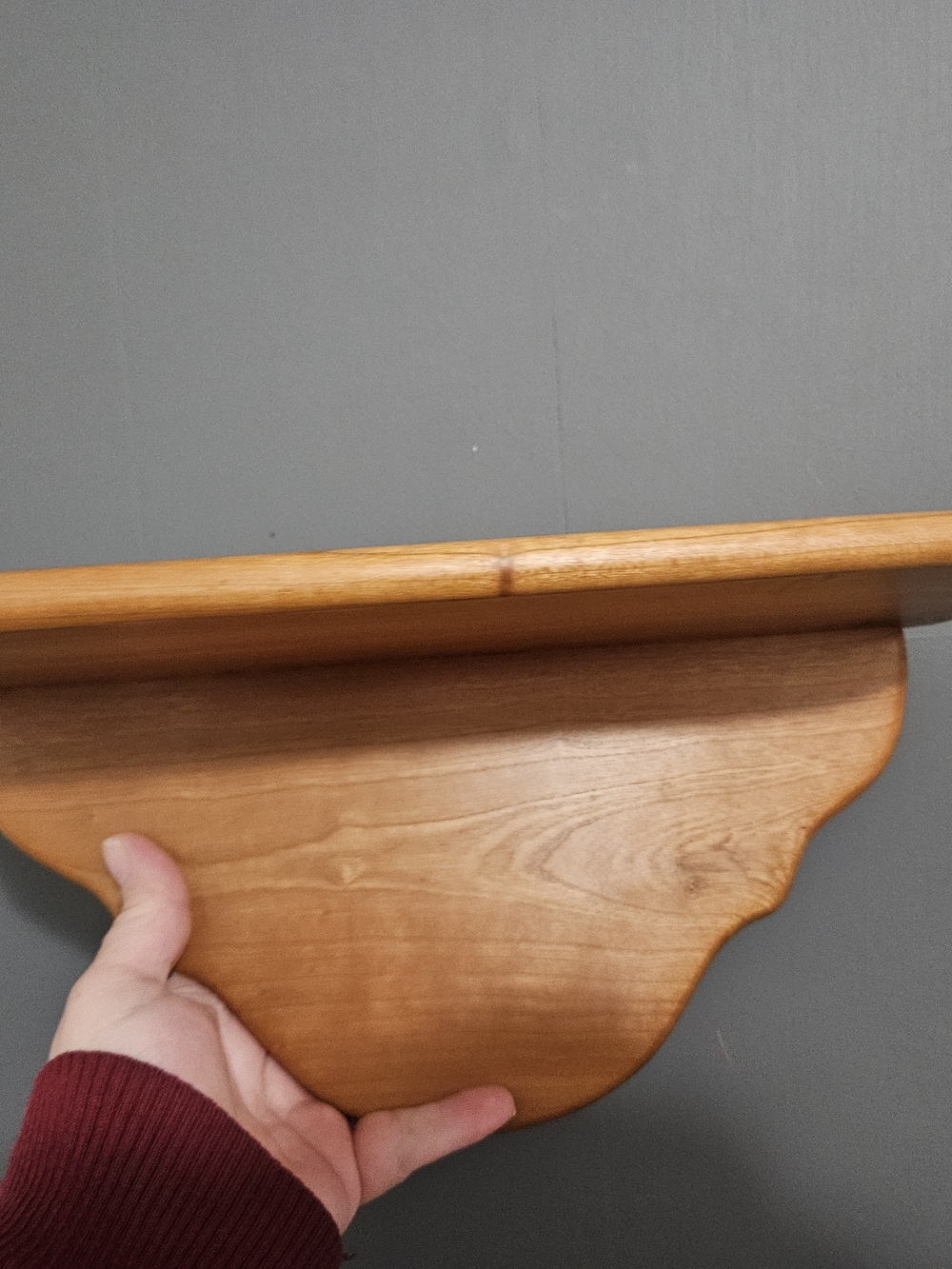 Wood Wall Shelf - Natural Brown Decorative Accent